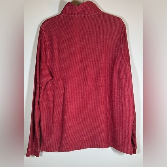 Boxercraft Y2K red ribbed pullover 1/4 zip Kansas City Chiefs comfy sz M relaxed - Picture 2 of 7